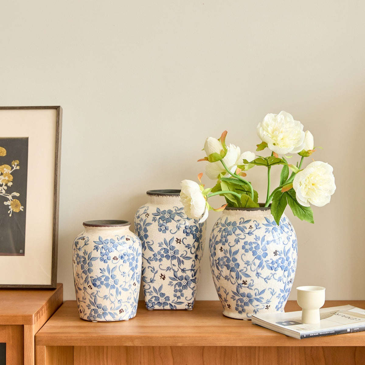 Fanmu Ceramic Flower Vase Decorative