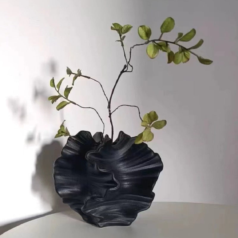 Fanmu Ceramic Flower Vase Round