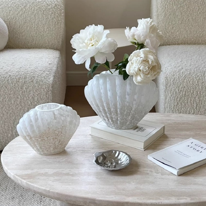 Fanmu Glass Flower Vase Textured