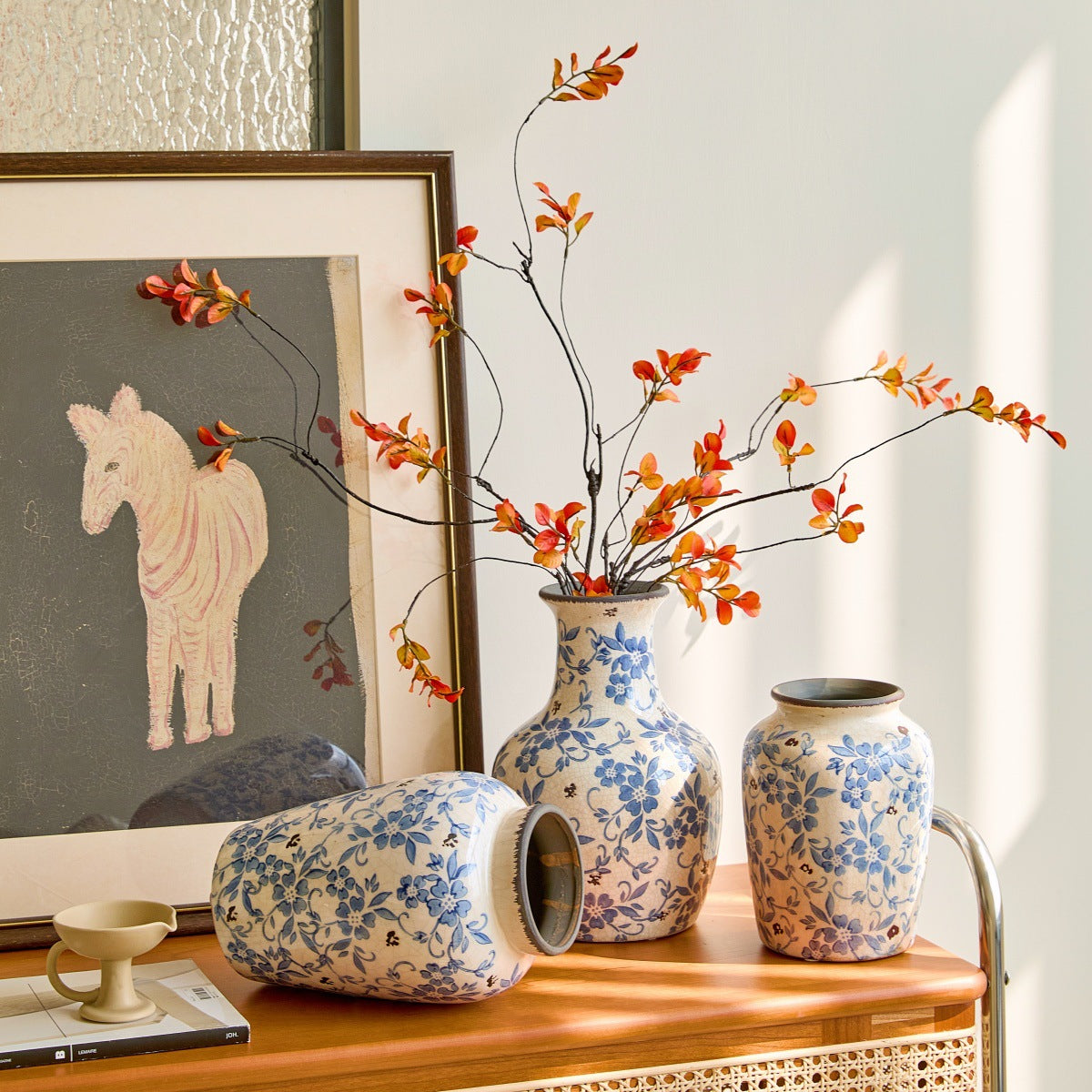 Fanmu Ceramic Flower Vase Decorative