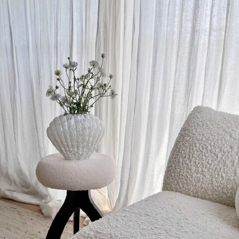Fanmu Glass Flower Vase Textured