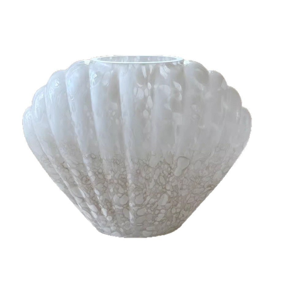Fanmu Glass Flower Vase Textured