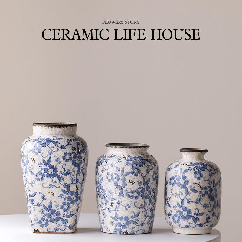 Fanmu Ceramic Flower Vase Decorative