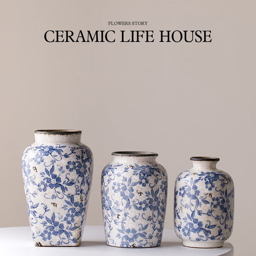 Fanmu Ceramic Flower Vase Decorative