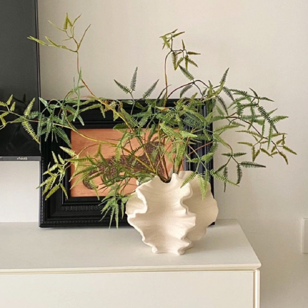 Fanmu Ceramic Flower Vase Round