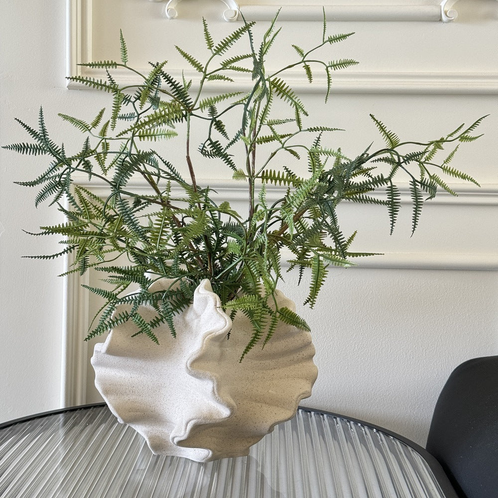 Fanmu Ceramic Flower Vase Round